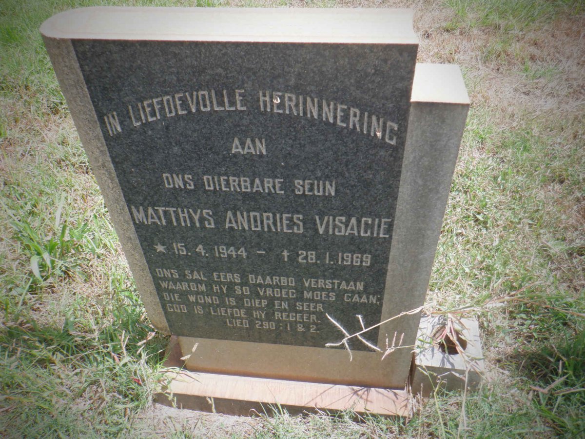VISAGIE Matthys Andries 1944-1969