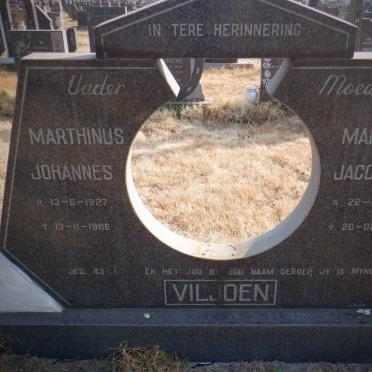 VILJOEN Marthinus Johannes 1927-1986 &amp; Maria Jacomina 1927-1987