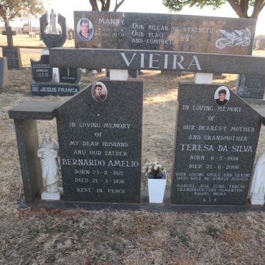 VIEIRA Bernardo Amelio 1921-1976 &amp; Teresa DA SILVA 1934-2006 :: VIEIRA Manny 1959-2014