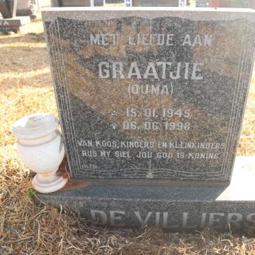 VILLIERS Graatjie, de 1945-1998