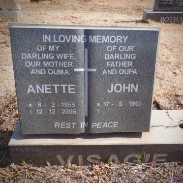 VISAGIE John 1951- &amp; Anette 1955-2005