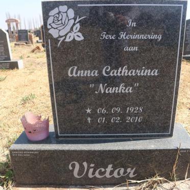 VICTOR Anna Catharina 1928-2010
