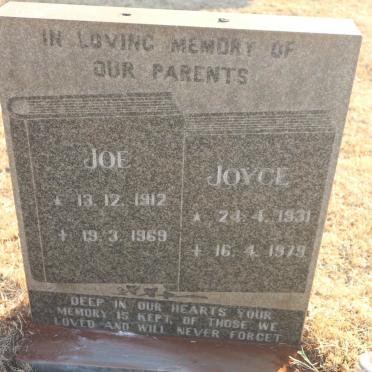 VOSS Joe 1912-1969 &amp; Joyce 1931-1979