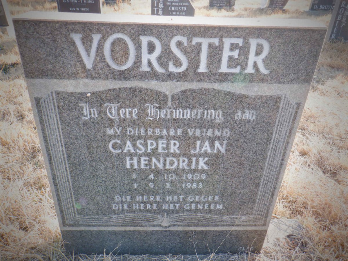 VORSTER Casper Jan Hendrik 1909-1983