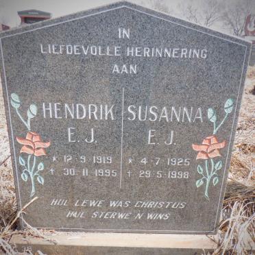 VOS Hendrik E.J. 1919-1995 &amp; Susanna E.J. 1925-1998