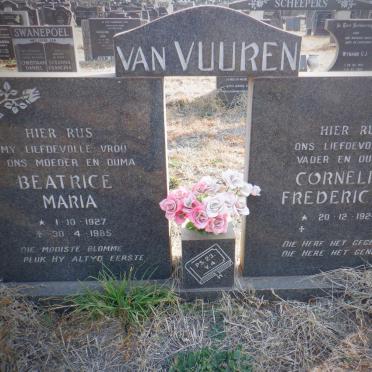 VUUREN Cornelius Frederickes, van 1924- &amp; Beatrice Maria 1927-1985