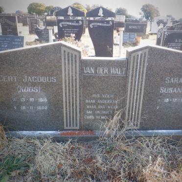 WALT Gert Jacobus, van der 1916-1982 &amp; Sarah Susanna 1917-