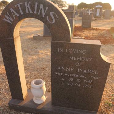 WATKINS Anne Isabel 1945-1992