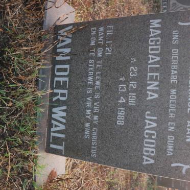 WALT Magdalena Jacoba, van der 1911-1988