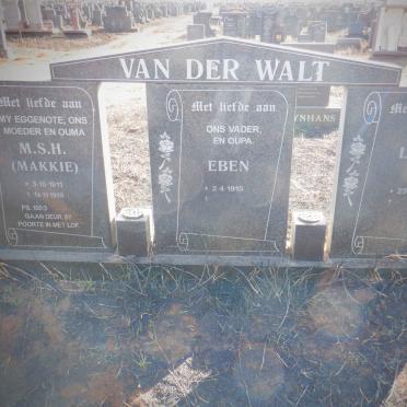 WALT Eben, van der 1915- &amp; M.S.H. 1911-1999 :: VAN DER WALT Leon 1940-