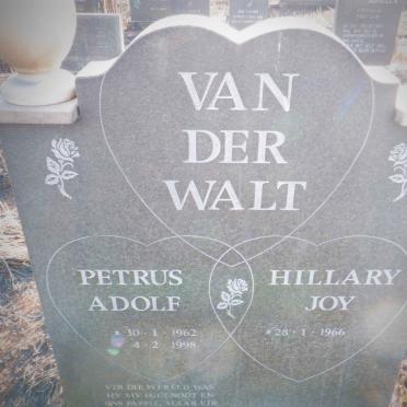 WALT Petrus Adolf, van der 1962-1998 &amp; Hillary Joy 1966-