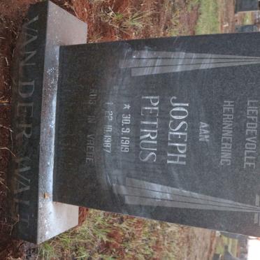WALT Joseph Petrus, van der 1919-1987