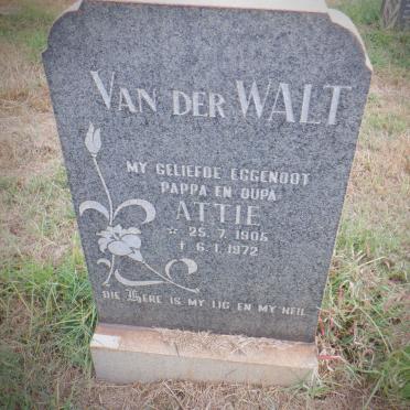 WALT Attie, van der 1905-1972
