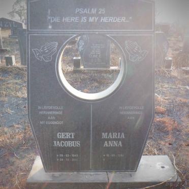 WALT Gert Jacobus, van der 1949-2000 &amp; Maria Anna 1948-