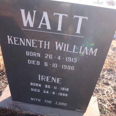 WATT Kenneth William 1915-1986 &amp; Irene 1918-1998