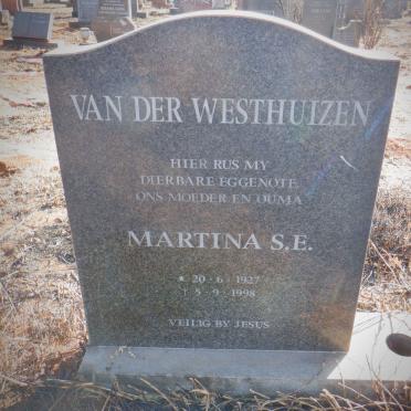 WESTHUIZEN Martina S.E., van der 1927-1998