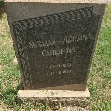WESTHUIZEN Susanna Adriana Catharina, van der 1875-1968 