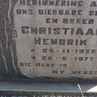 WESTHUIZEN Christiaan Hendrik, van der 1955-1977