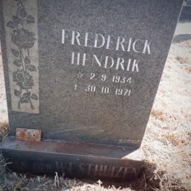 WESTHUIZEN Frederick Hendrik, van der 1934-1971