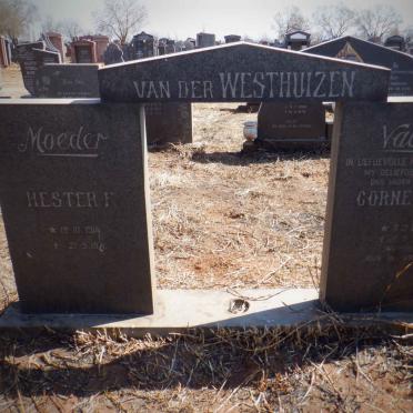WESTHUIZEN Cornelius., van der 1911-1975 &amp; Hester F., 1914-1971