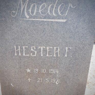 WESTHUIZEN Hester F., van der 1914-1971