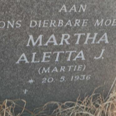 WESTHUIZEN Jacobus Nicolaas, v.d. 1932-1980 &amp; Martha Aletta J. 1936-