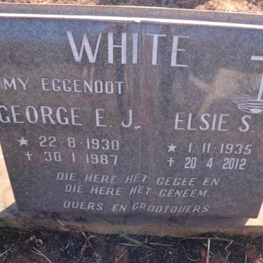 WHITE George E.J. 1930-1987 &amp; Elsie S. 1935-2012