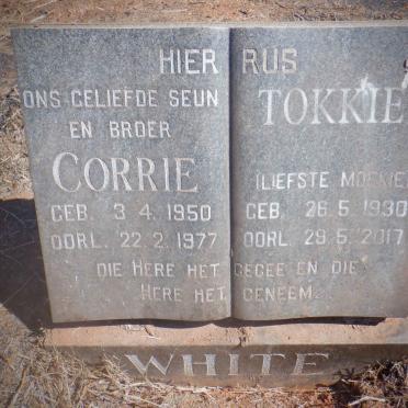WHITE Tokkie 1930-2017 :: WHITE Corrie 1950-1977