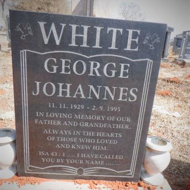WHITE George Johannes 1929-1995