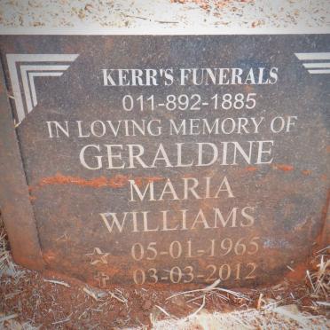 WILLIAMS Geraldine Maria 1965-2012