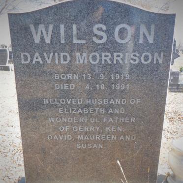 WILSON David Morrison 1919-1991