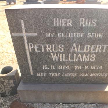 WILLIAMS Petrus Albertus 1924-1974