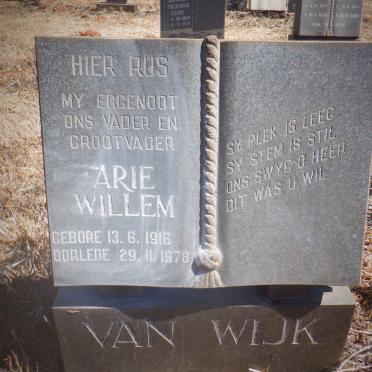 WIJK Arie Willem, van 1916-1978