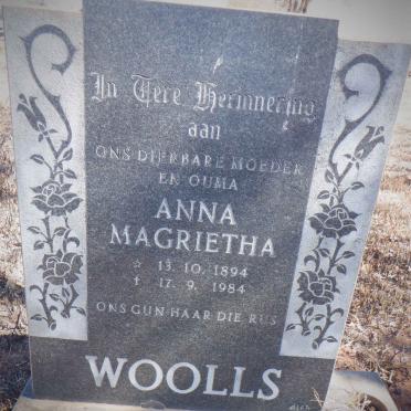 WOOLLS Anna Magrietha 1894-1984