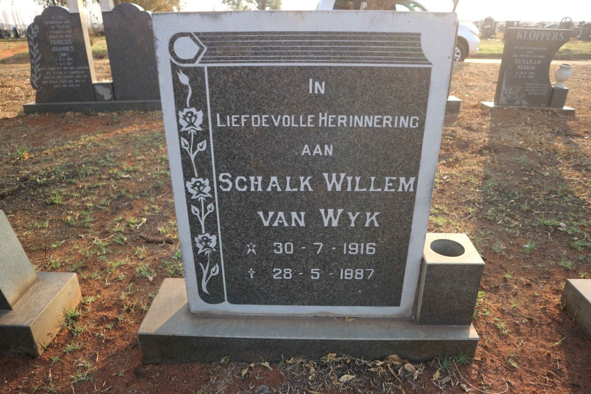 WYK Schalk Willem, van 1916-1987