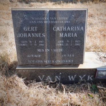 WYK Gert Johannes, van 1917-1985 &amp; Catharina Maria 1925-2002