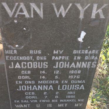 WYK Jacobus Johannes, van 1908-1976 &amp; Johanna Louisa 1911-1991