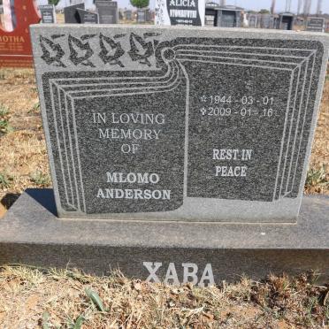 XABA Mlomo Anderson 1944-2009