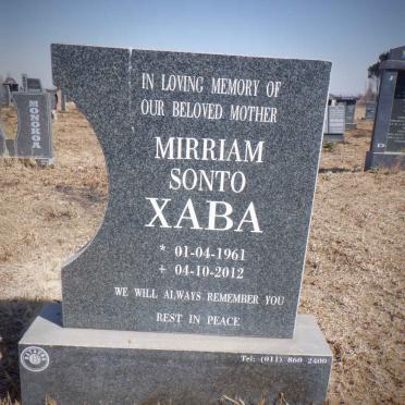 XABA Mirriam Sonto 1961-2012