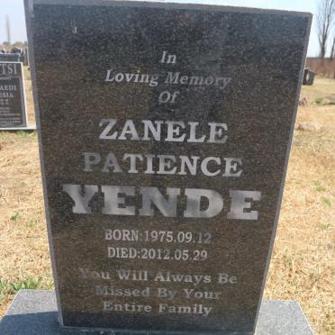 YENDE Zanele Patience 1975-2012