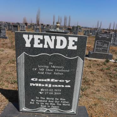 YENDE Godfrey Mbijana 1959-2009