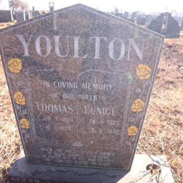 YOULTON Thomas 1924-1988 &amp; Eunice 1926-1994