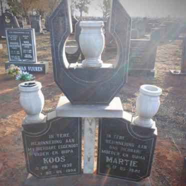 ZYL Koos, van 1938-1994 &amp; Martie 1944-