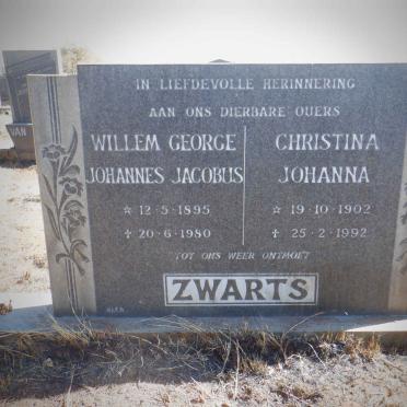 ZWARTS Willem George Johannes Jacobus 1895-1980 &amp; Christina Johanna 1902-1992