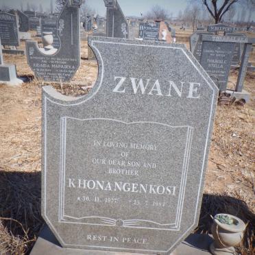 ZWANE Khona Ngenkosi 1977-1994