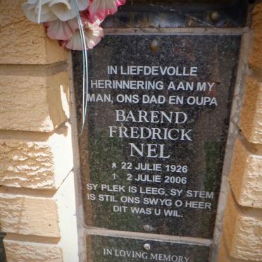 NEL Barend Frederick 1926-2006