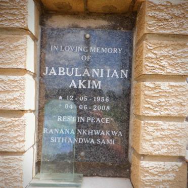 AKIM Jabulani Ian 1956-2008 