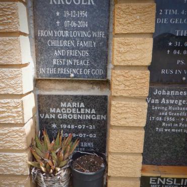 KRUGER Norman Garth 1954-2014 :: VAN GROENINGEN Maria Magdalena 1948-2009
