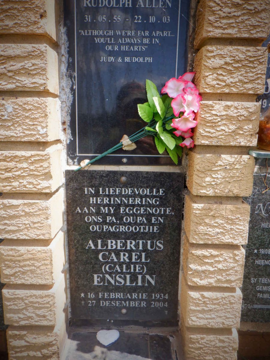 ALLEN Rudolph 1955-2003 :: ENSLIN Albertus Carel 1934-2004