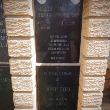 HODGSON Martin Trevor 1926-1993 &amp; Magdalena Adriana 1929- 